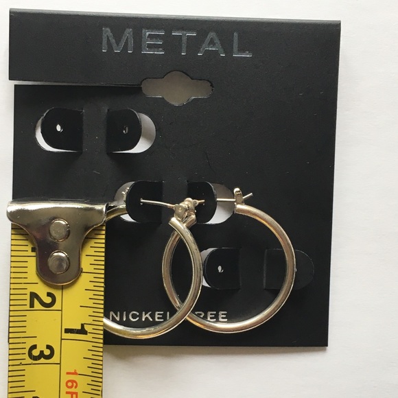 Silver Hoop Earrings - Picture 2 of 2